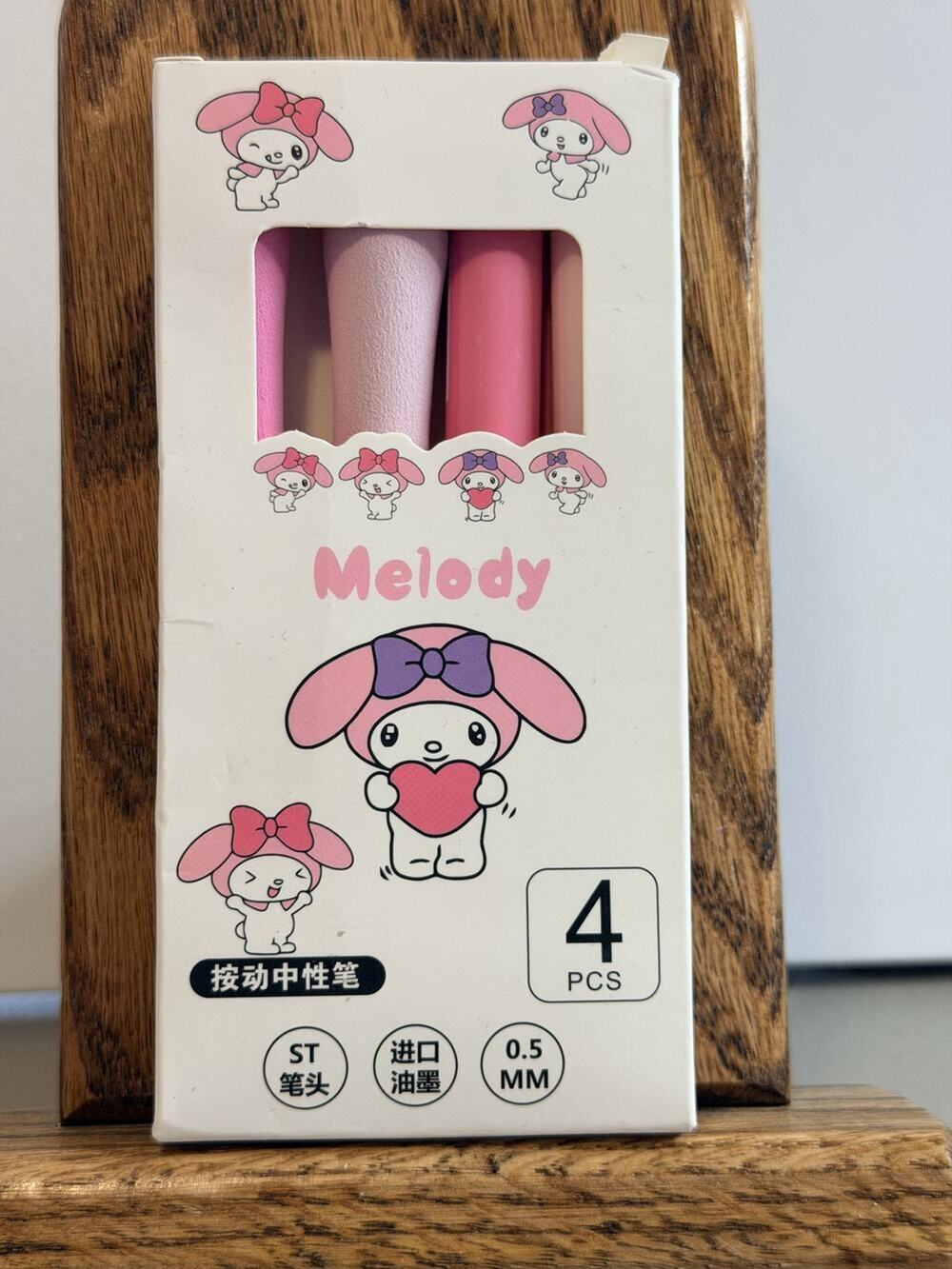 #MM-766 My Melody Pens - 4 pk wide foam grip